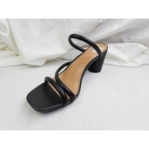 DV Dolce Vita Size 13 Womens Myla Black Slip On Strappy Open Toe Round Heels NEW